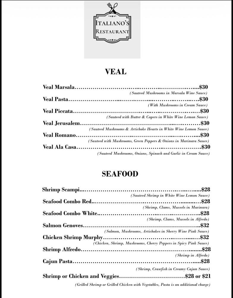 Italiano's Menu image 3
