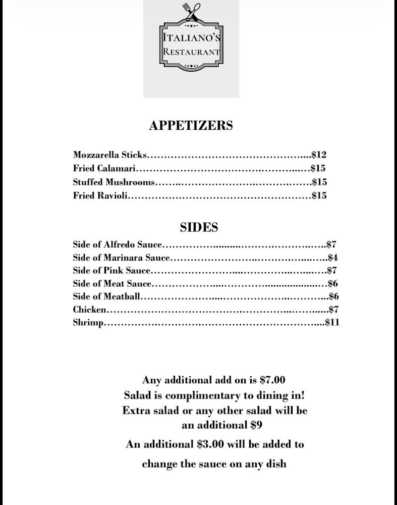 Italiano's Menu image 4